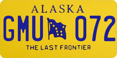 AK license plate GMU072
