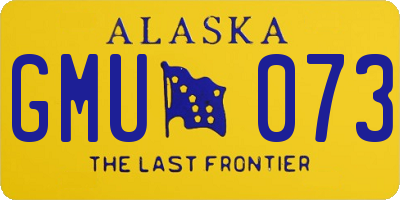 AK license plate GMU073