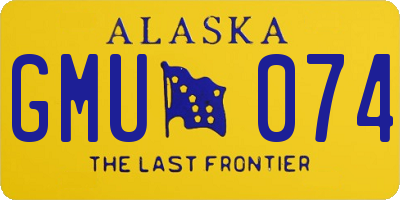AK license plate GMU074