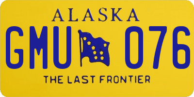 AK license plate GMU076