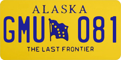AK license plate GMU081