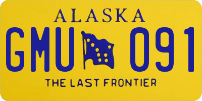 AK license plate GMU091