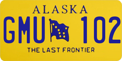 AK license plate GMU102