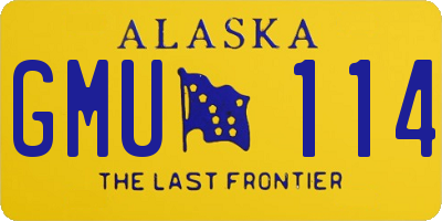 AK license plate GMU114