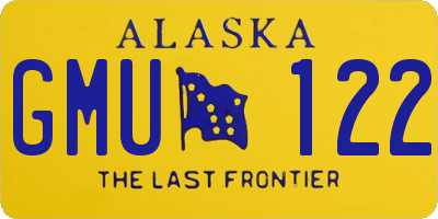 AK license plate GMU122