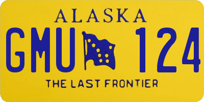 AK license plate GMU124