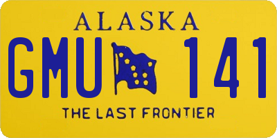 AK license plate GMU141