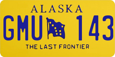 AK license plate GMU143