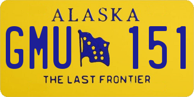 AK license plate GMU151