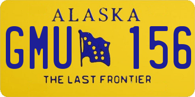 AK license plate GMU156