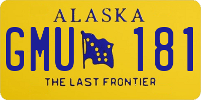 AK license plate GMU181