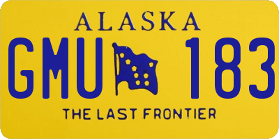 AK license plate GMU183