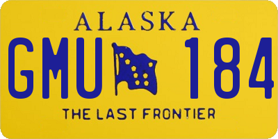 AK license plate GMU184