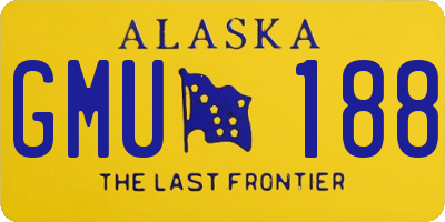 AK license plate GMU188