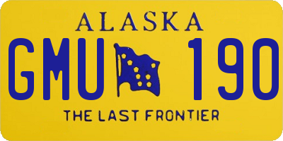 AK license plate GMU190