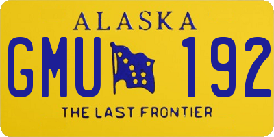 AK license plate GMU192