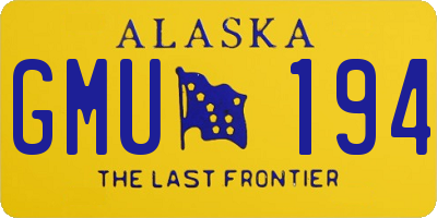 AK license plate GMU194