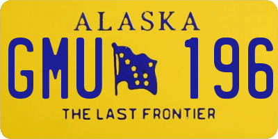 AK license plate GMU196