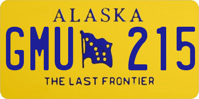 AK license plate GMU215