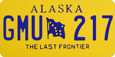 AK license plate GMU217