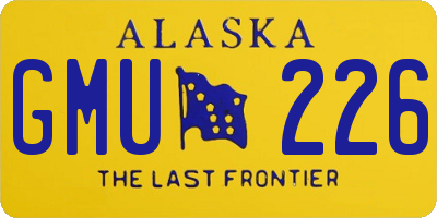 AK license plate GMU226