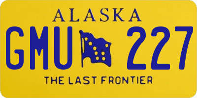 AK license plate GMU227