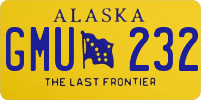 AK license plate GMU232