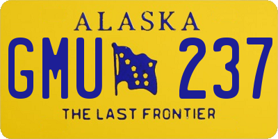 AK license plate GMU237