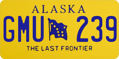AK license plate GMU239