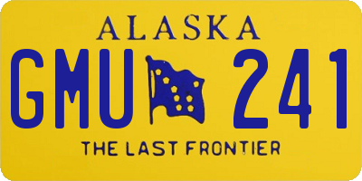 AK license plate GMU241