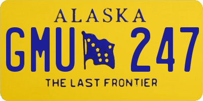 AK license plate GMU247