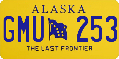 AK license plate GMU253