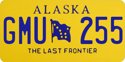 AK license plate GMU255