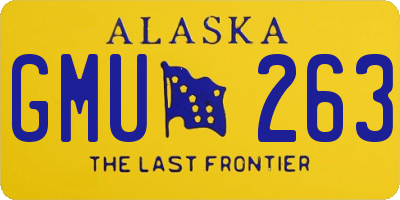 AK license plate GMU263