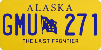 AK license plate GMU271