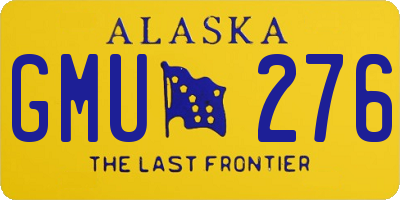 AK license plate GMU276