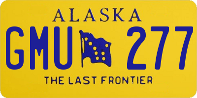 AK license plate GMU277