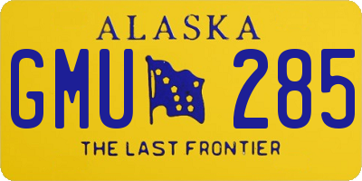AK license plate GMU285