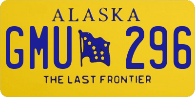 AK license plate GMU296