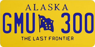 AK license plate GMU300