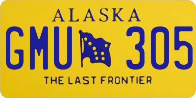 AK license plate GMU305