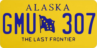 AK license plate GMU307