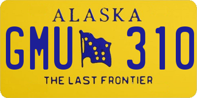 AK license plate GMU310