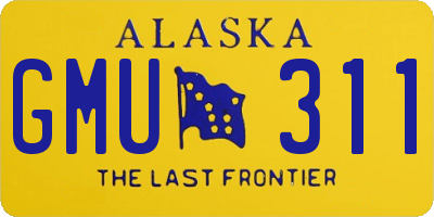 AK license plate GMU311