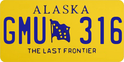 AK license plate GMU316