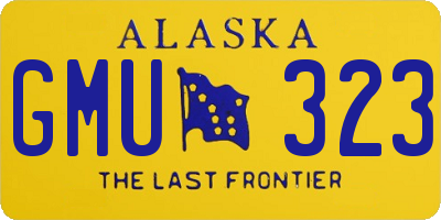 AK license plate GMU323