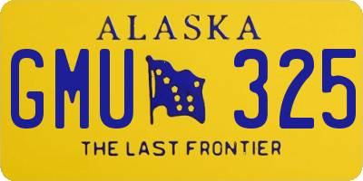 AK license plate GMU325