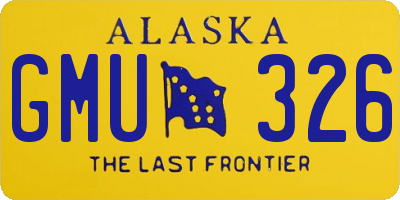 AK license plate GMU326