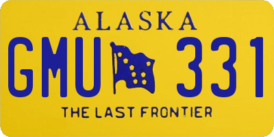 AK license plate GMU331