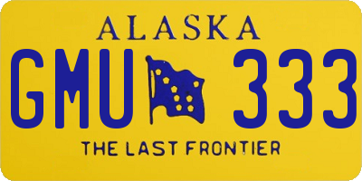 AK license plate GMU333